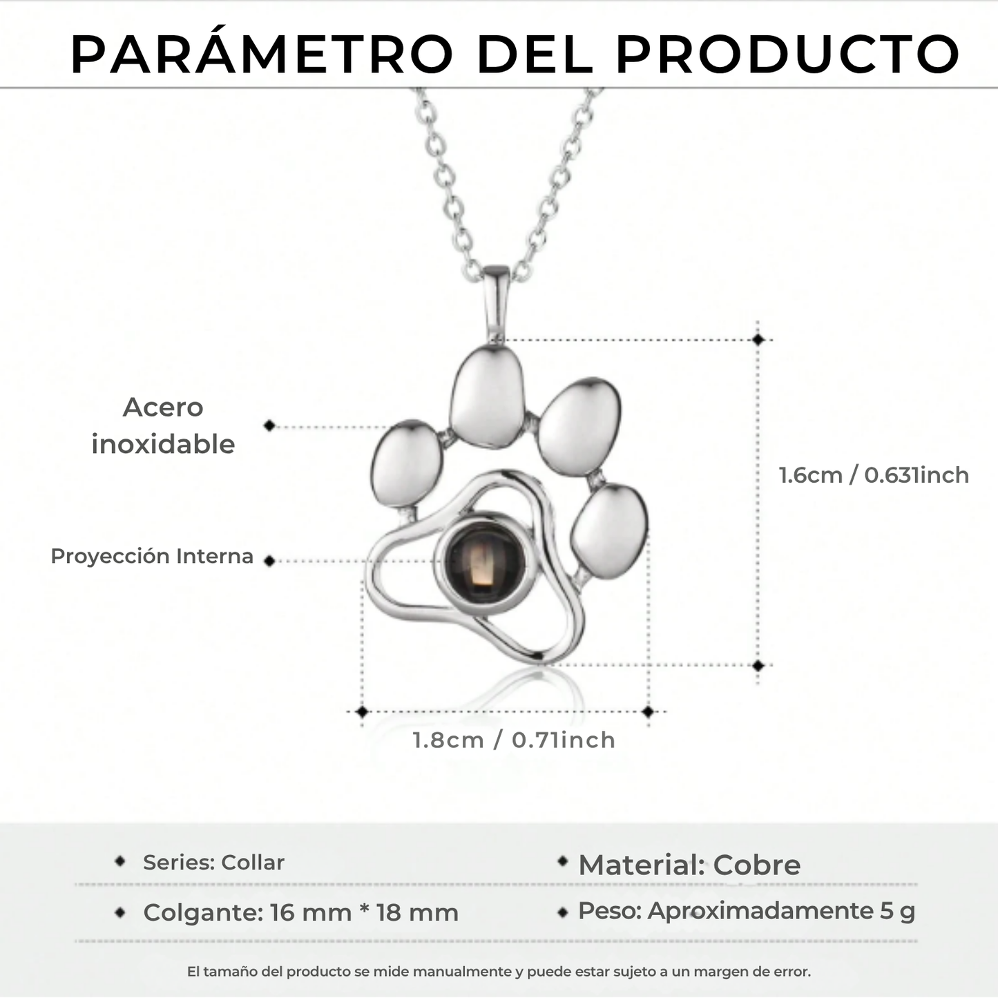 Collar Proyector Foto 3 en 1